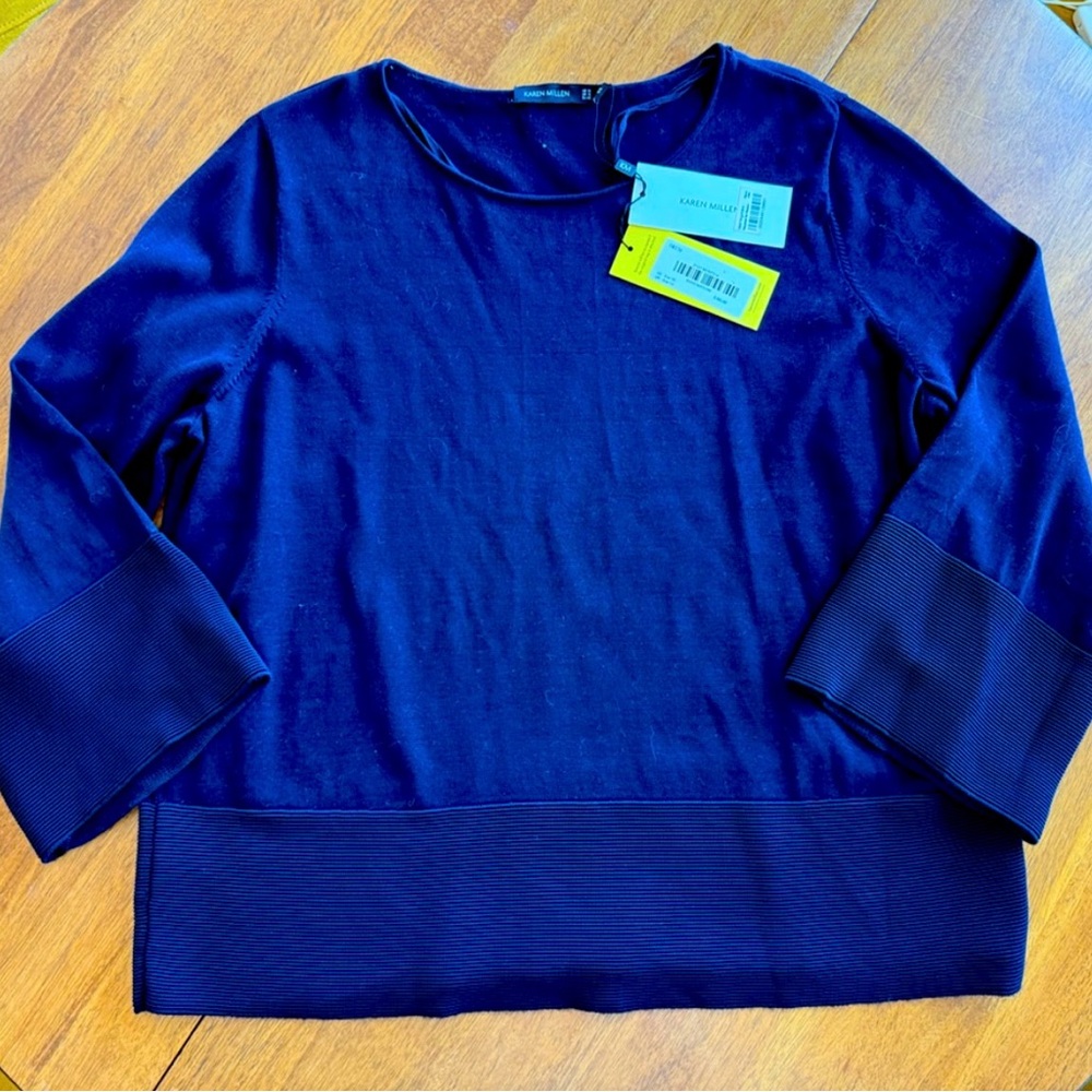 NWT Karen Millen Navy Sweater